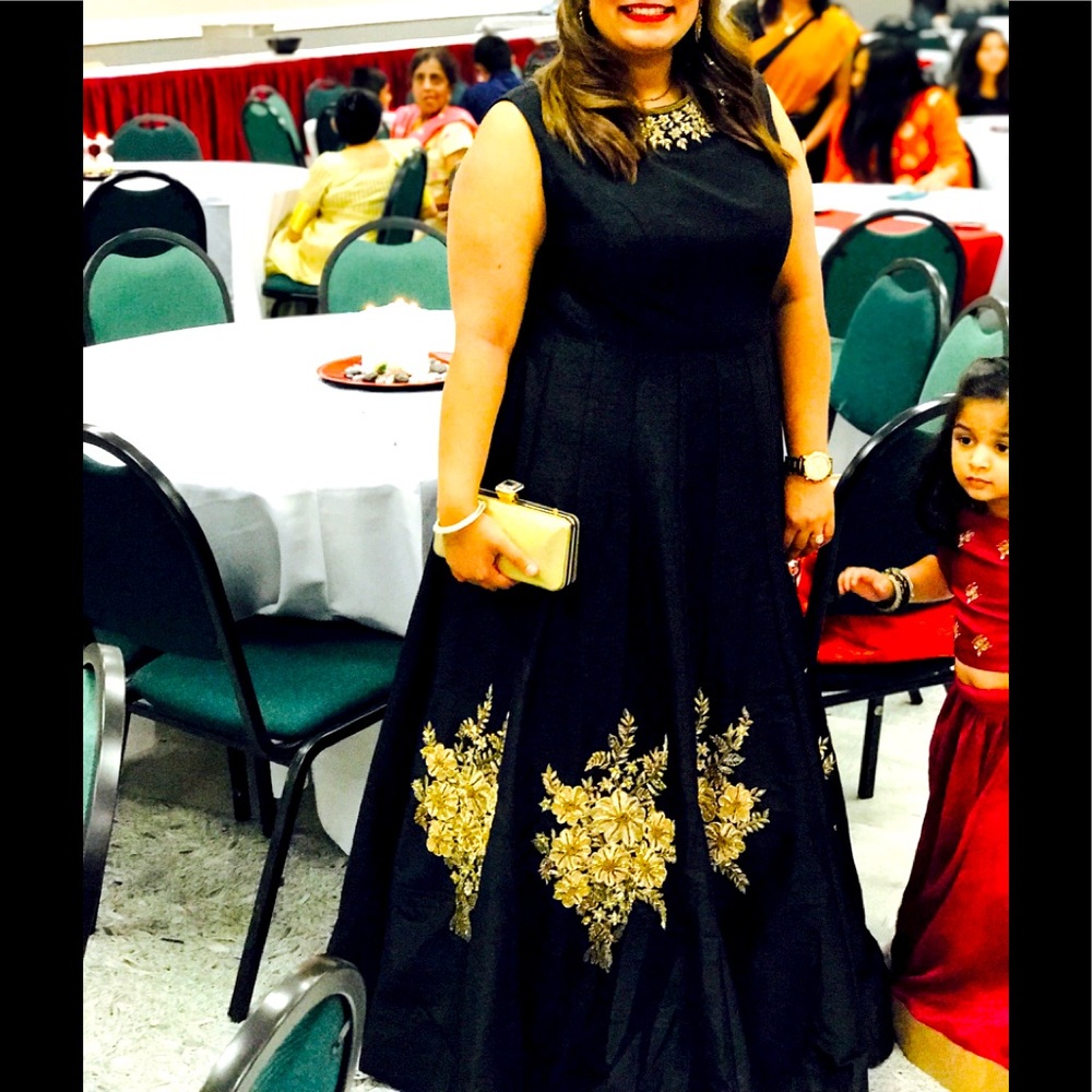 Silk evening gown
